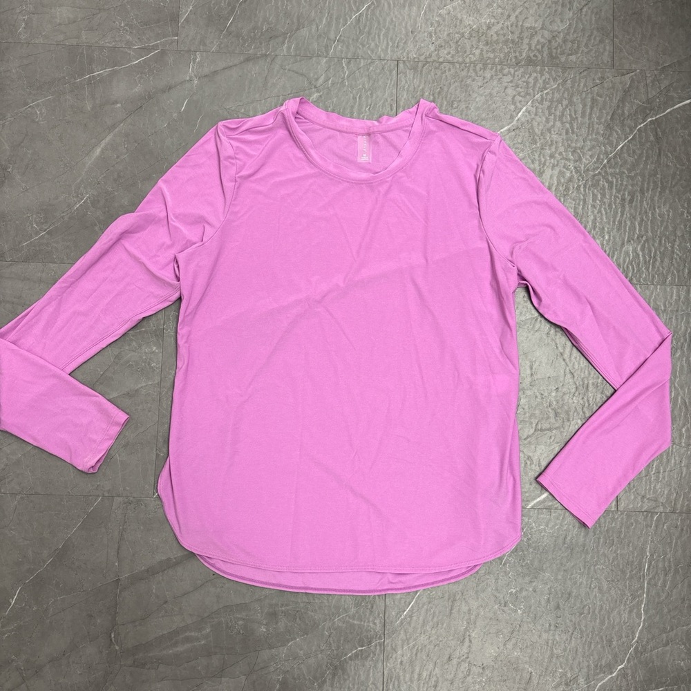 Lively Vibrant Pink Long Sleeve Tee